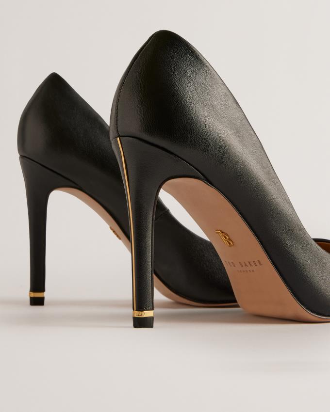 Chaussures à Talons Ted Baker Court With Embellished Heel Noir Femme | CWX-62805627